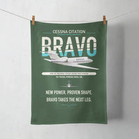 Thumbnail for Cessna Citation Bravo design on dark green towel