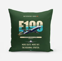 Thumbnail for Embraer E190 design on dark green pillow