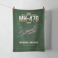 Thumbnail for Boeing MH-47G Chinook design on dark green towel