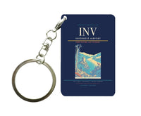Thumbnail for Inverness Airport (INV) design on navy blue key chain