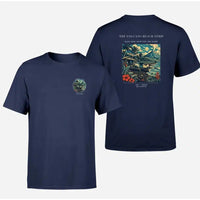 Thumbnail for VINTAGE G4405 - The Volcano Beach Strip - Double-Side T-Shirt design on navyblue double side t shirt