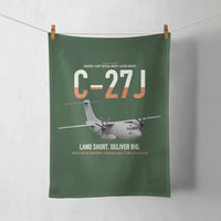 Thumbnail for C-27J Spartan design on dark green towel