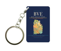 Thumbnail for Brive–Souillac Airport (BVE) design on navy blue key chain