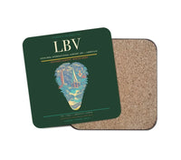 Thumbnail for Leon-Mba International Airport (LBV) design on dark green 1 piece coaster