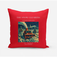 Thumbnail for VINTAGE G4105 - The Snow Clearers - Designed Pillows design on red