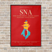 Thumbnail for John Wayne Airport Orange County SNA - Canvas Framed - Red