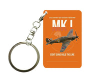 Thumbnail for Hawker Hurricane Mk I design on orange designed key chain, double-side print