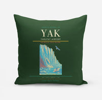 Thumbnail for Yakutat Airport (YAK) design on dark green pillow
