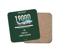 Thumbnail for Beechcraft 1900D design on dark green 1 piece coaster