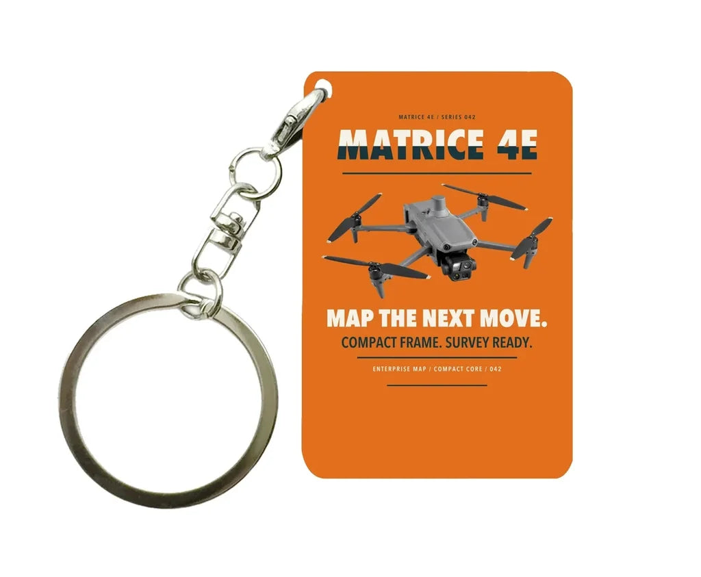 DJI Matrice 4E Key Chain design on orange key chain