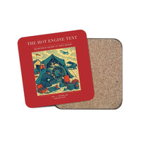 Thumbnail for The Hot Engine Tent - Designed Coasters design on red 1-piece