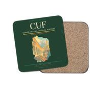 Thumbnail for Cuneo International Airport (CUF) design on dark green 1 piece coaster