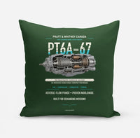 Thumbnail for PT6A-67 design on dark green pillow
