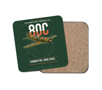 Thumbnail for IAR 80C design on dark green 1 piece coaster