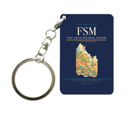 Thumbnail for Fort Smith Regional Airport (FSM) design on navy blue key chain