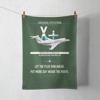 Thumbnail for Cessna Citation X+ design on dark green towel