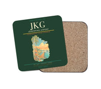 Thumbnail for Jönköping Airport (JKG) design on dark green 1 piece coaster