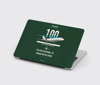 Thumbnail for Fokker 100 design on dark green MacBook case