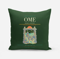 Thumbnail for Nome Airport (OME) design on dark green pillow
