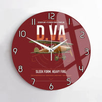 Thumbnail for Albatros D.Va design on dark red no frame wall clock