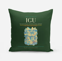 Thumbnail for Foz do Iguaçu International Airport (IGU) design on dark green pillow
