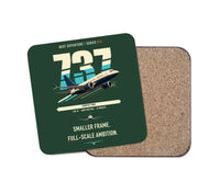 Thumbnail for Boeing 737 MAX 7 design on dark green 1 piece coaster