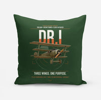 Thumbnail for Fokker Dr.I design on dark green pillow