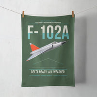 Thumbnail for F-102A Delta Dagger design on dark green towel
