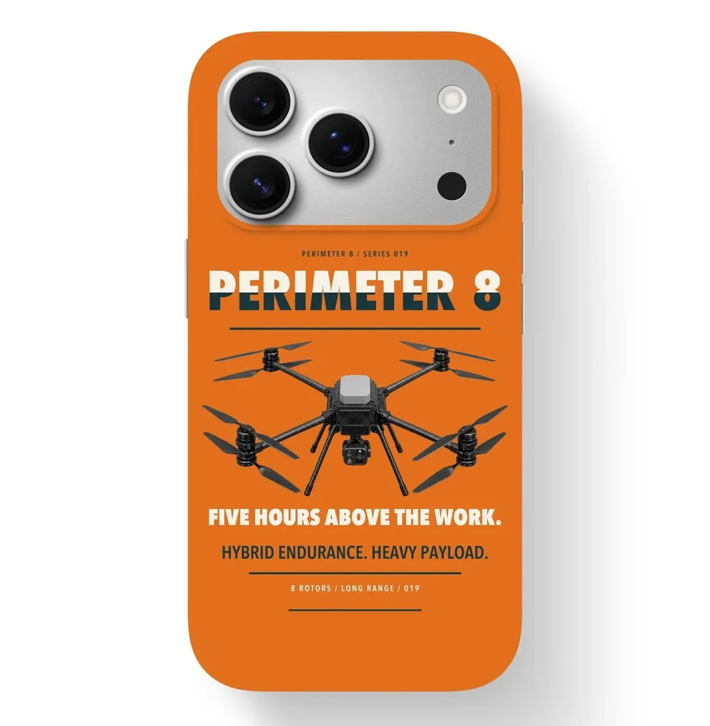 Skyfront Perimeter 8 Case design on orange iphone case