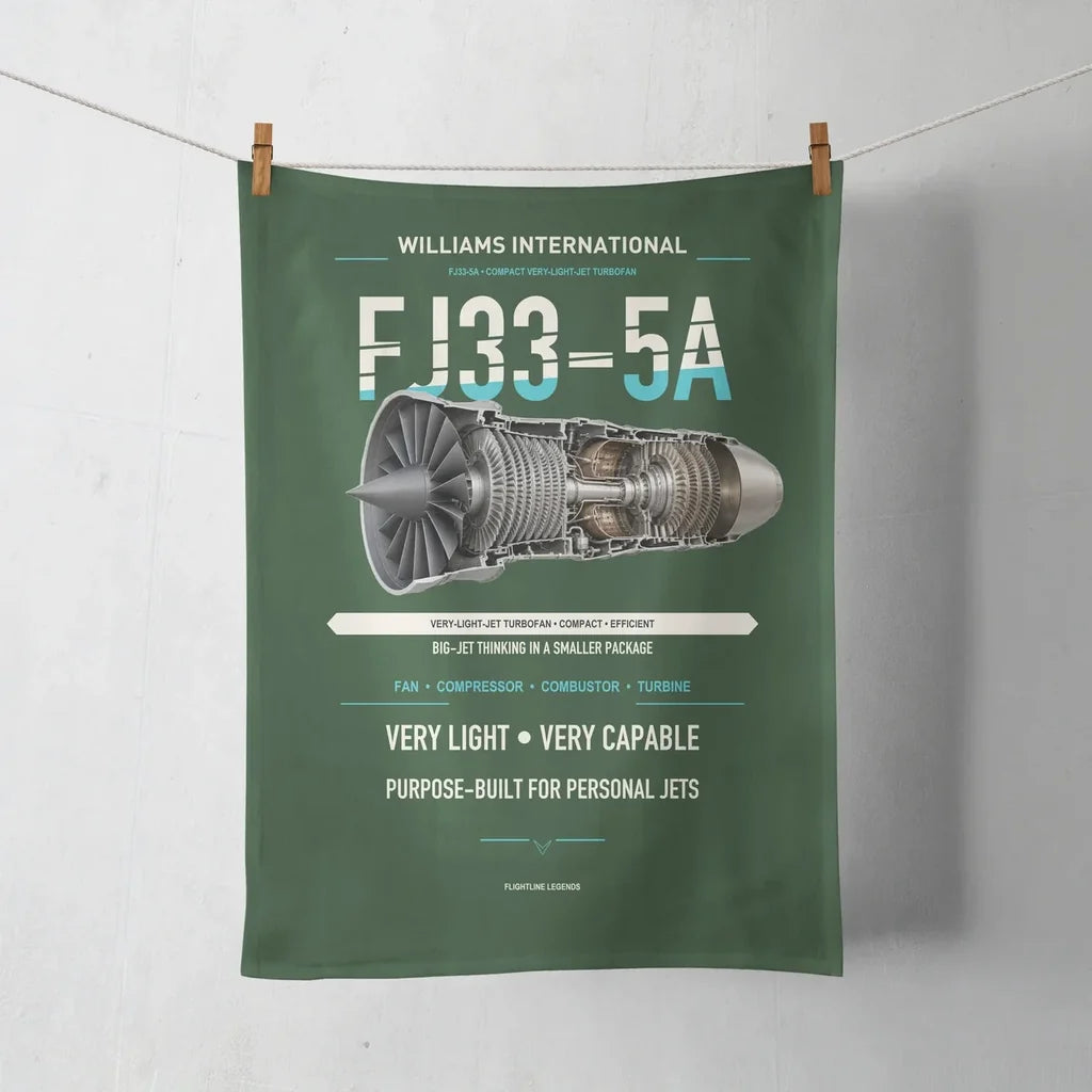 FJ33-5A design on dark green towel