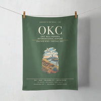 Thumbnail for OKC Will Rogers International Airport (OKC) design on dark green towel