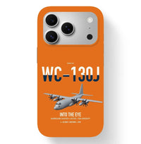Thumbnail for WC-130J Hurricane Hunter design on orange magsafe iphone case, for iPhone 17 Pro