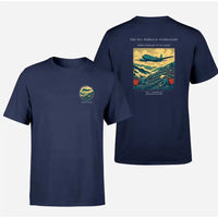 Thumbnail for VINTAGE G4342 - The Tea Terrace Overflight - Double-Side T-Shirt design on navyblue double side t shirt