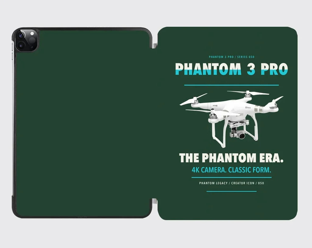 DJI Phantom 3 Professional design on dark green ipad tablet case