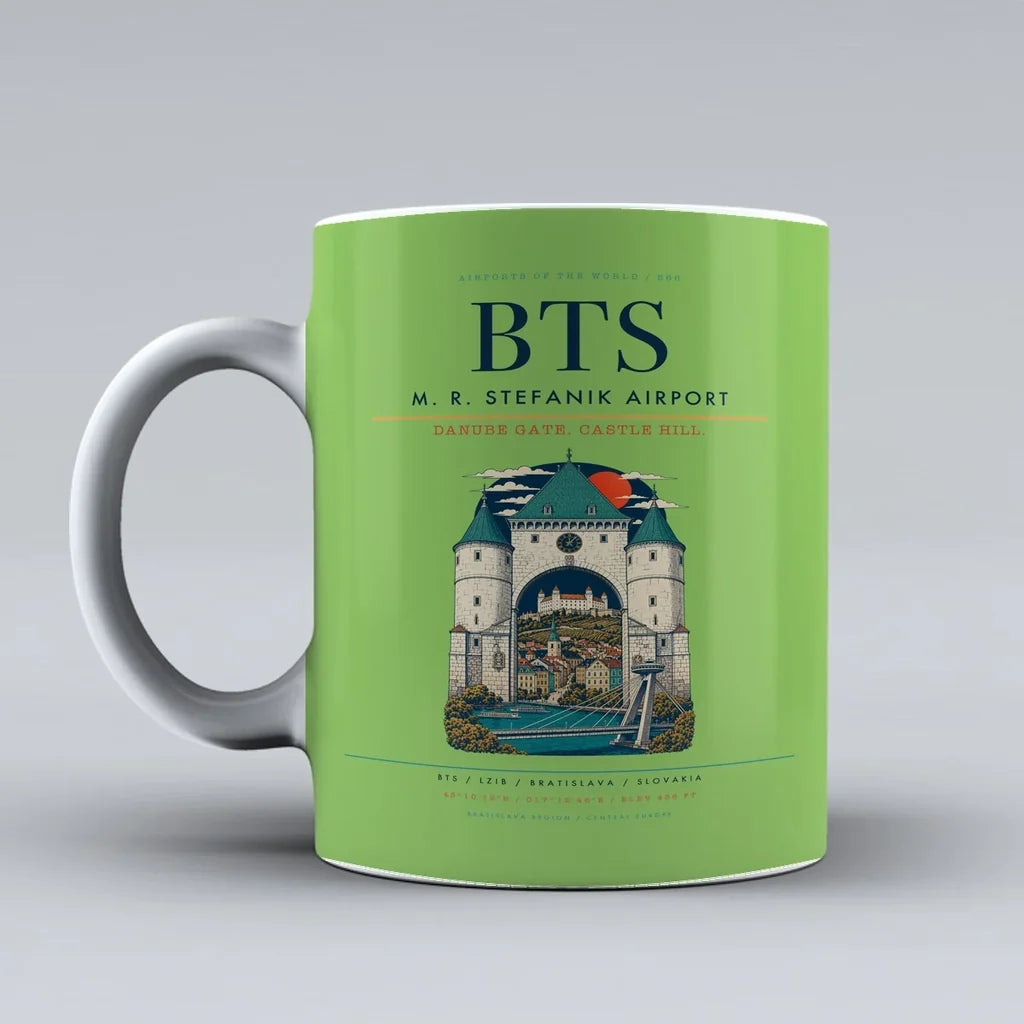 M. R. Stefanik Airport BTS Mug - Light Green