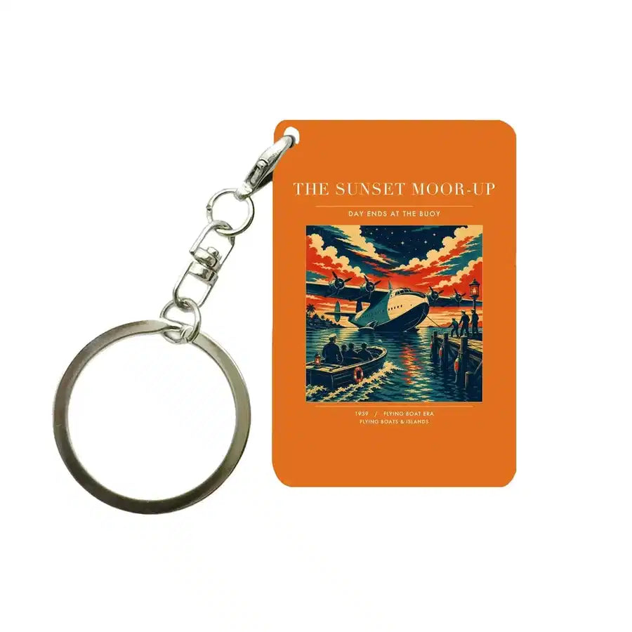VINTAGE G4277 - The Sunset Moor-Up - Designed Key Chain design on orange