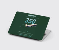 Thumbnail for Bombardier Challenger 350 design on dark green MacBook case