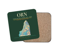 Thumbnail for Ahmed Ben Bella Airport (ORN) design on dark green 1 piece coaster