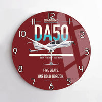 Thumbnail for Diamond DA50 RG design on dark red no frame wall clock