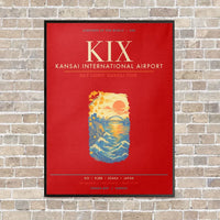 Thumbnail for Kansai International Airport Osaka KIX - Canvas Framed - Red