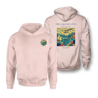 Thumbnail for VINTAGE G4039 - The Lake Regatta - Double-Side Hoodie design on pink double side