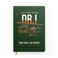 Thumbnail for Fokker Dr.I design on dark green notebook
