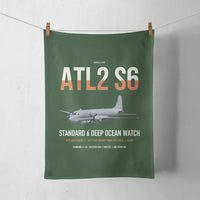 Thumbnail for Atlantique 2 Standard 6 design on dark green towel