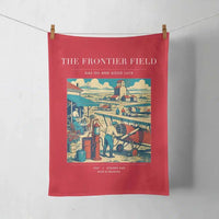 Thumbnail for VINTAGE G4034 - The Frontier Field - Designed Towels design on red