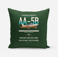 Thumbnail for Grumman American AA-5B Tiger design on dark green pillow