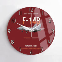 Thumbnail for F-14B Tomcat Power The Fleet design on dark red no frame wall clock