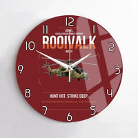 Thumbnail for Denel Rooivalk Mk 1F design on dark red no frame wall clock