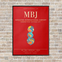 Thumbnail for Sangster International Airport MBJ - Canvas Framed - Red
