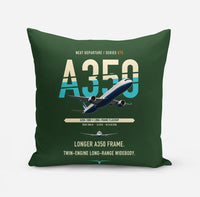 Thumbnail for Airbus A350-1000 design on dark green pillow
