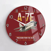 Thumbnail for A-7E Corsair II design on dark red no frame wall clock